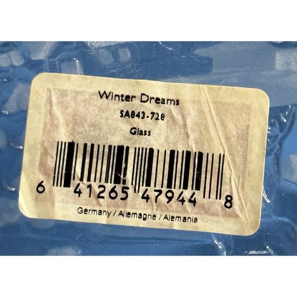 MIKASA 10.5” Frosted Glass Bowl Celebrations Winter Dreams Collection NIB - Picture 13 of 15